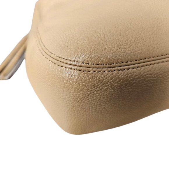 Brighton Barbados Hobo Ziptop Leather Boho Braided Strap Tan Shoulder Bag - Picture 12 of 14